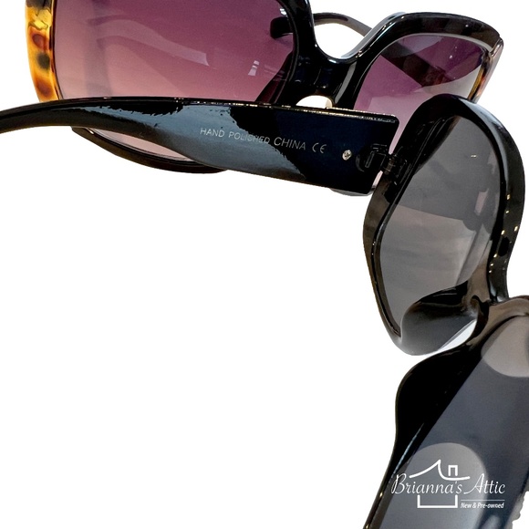 Women's Designer Stylish Generic Sunglass Black Multicolor - 2 piece - Picture 7 of 9